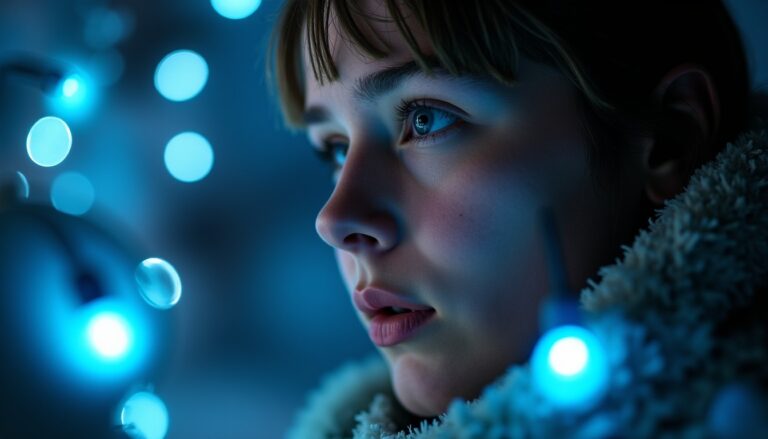 Inspirations d’ongles bleu pour un Noël féerique