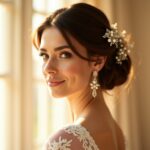 Guide élégant : Incorporer pinces en strass et perles dans votre coiffure de mariage
